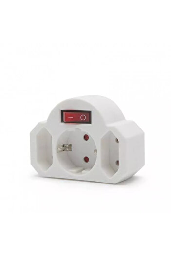 DELIGHT Triple distributor 1x Schuko +2x Euro wall 16A 3500W with switch