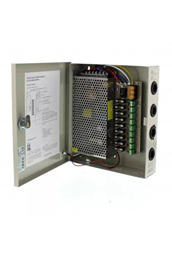 Well AC-DC switching power supply with box 120W 12V 10A 9 channels