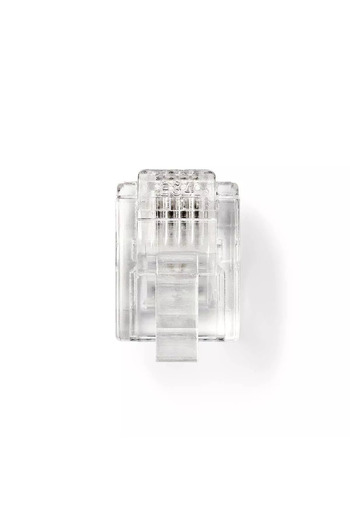 Nedis RJ11 male transparent connector set 10pcs
