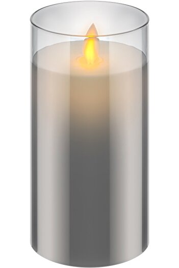 goobay Lumanare LED Real Wax din sticla 7.5x15cm 3x AAA 60372