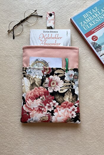 Outlet Çarşım Linen Book Cover with Pocket Teacher's Day Book Lover Gift