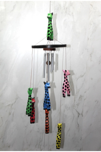 soonaksesuar Wooden Giraffe Wind Chime Sayang:3