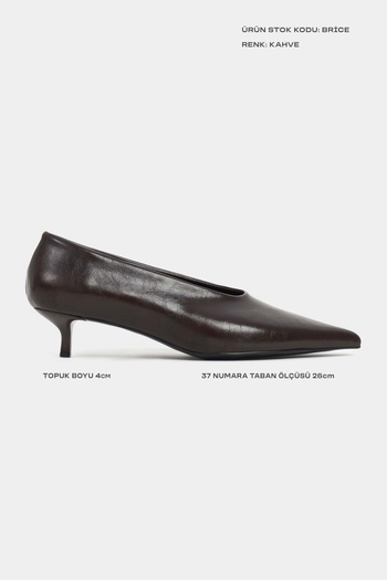 NİŞANTAŞI SHOES Γυναικεία παπούτσια με τακούνι Brice Brown Raschel με ρουστίκ υφή με μυτερή μύτη
