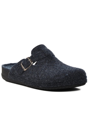 KOCAMANLAR Bento K-12113 Home Slippers Orthopedic Men's Slippers Dark Blue