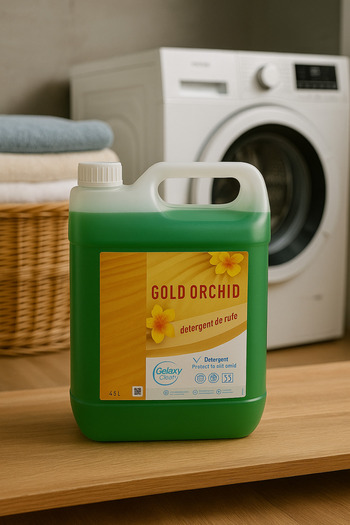 Galaxy Clean Gold Orchid Liquid Laundry Detergent 5L – Floral Orchid Fragrance, 95 Washes