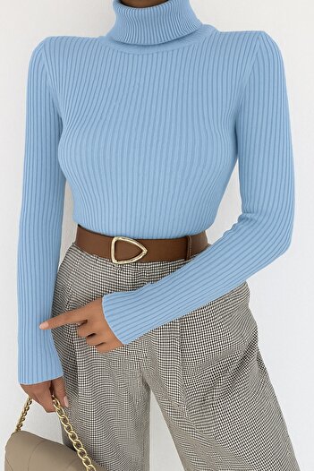 Noi Belis Basic Turtleneck Wicking Knitted Sweater Aw25Kz0061