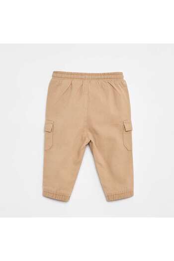 KIABI Twill joggers with flap pockets BEIGE