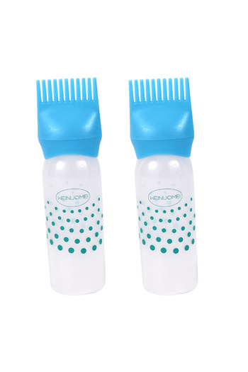 Lawazim Hair Dyeing Bottle with Comb - 2 Piece 160ml - Refillable Applicator Bottle for Haircare