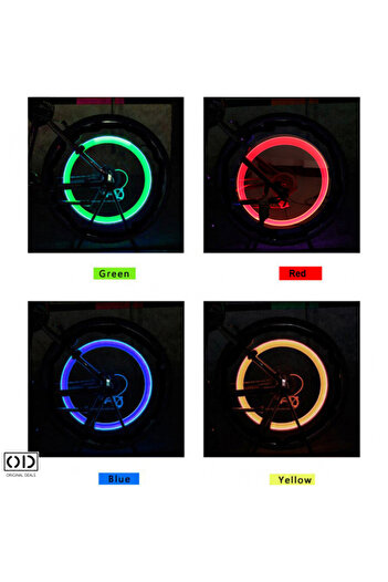 ORIGINAL DEALS Set 2 LED Lights with Valve and Batteries for Wheel, Compatible with Bicycle, Car or Motorcycle