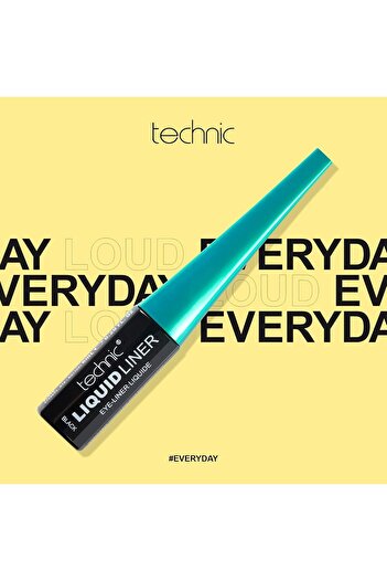 TECHNIC Liquid Waterproof Eyeliner Black Make New Looks Innovative Design - 6ml