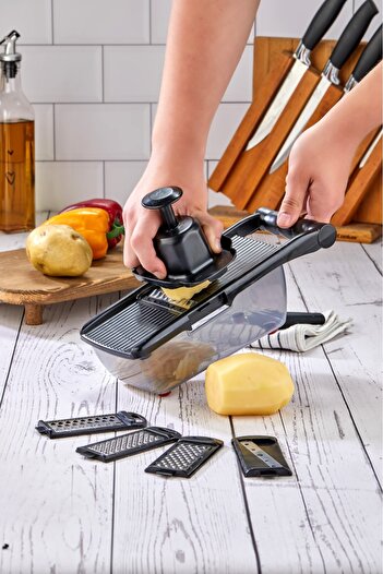 Cooker 5-Blade Luxury Stainless Steel Grater with Bowl