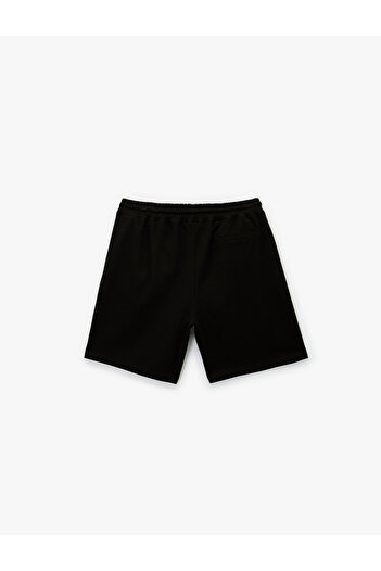 Koton Printed Sports Shorts with Tie Waist and Pockets