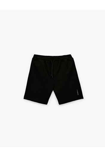 Koton Printed Sports Shorts with Tie Waist and Pockets