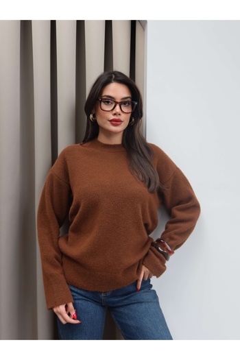 ESRAHELVACI Crew Neck Soft Textured Oversize Sweater