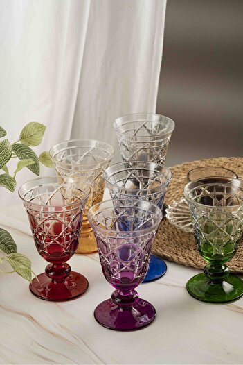 crystalhome Set of 6 Coffee Side Water Glasses