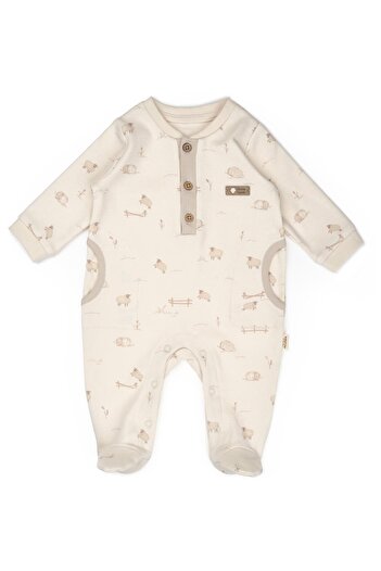 BabyCosy Organic Wear Baby Jumpsuit Hat 100% Organic Cotton, Baby - Newborn- Csy8182