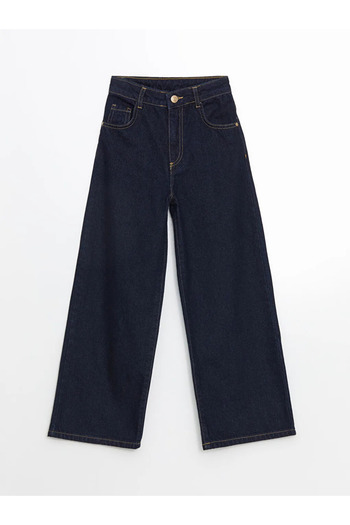 LC Waikiki Lcw Kids Indigo Buy Girls' Jean Pants with Adjustable Elastic