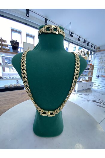 Ezgdesign XUPING 14K KAPLAMA GURMET KOLYE BİLEKLİK SET