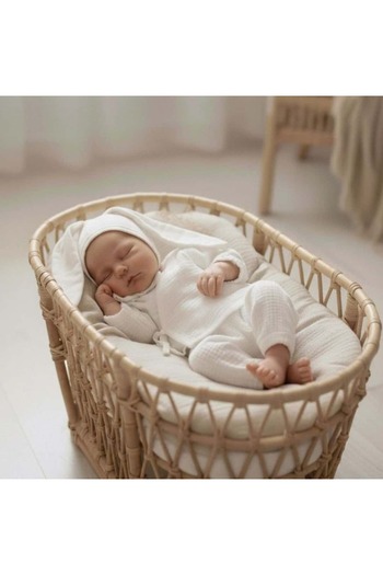 Doray Organic Baby Boy Top and Bottom Set 3-Piece Set |   White |   Newborn & Baby Clothing |   Dlb 1008