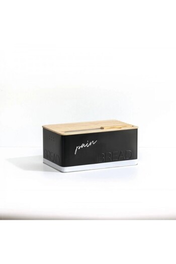 FİVE Metal bread box with chopper lid and knife included, BreadBox Black Color Edition