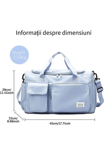 Rasekon Travel Bag, Sports Bag for Fitness with Shoe Compartment, Overnight Bag, Weekend Training Bag, Yoga