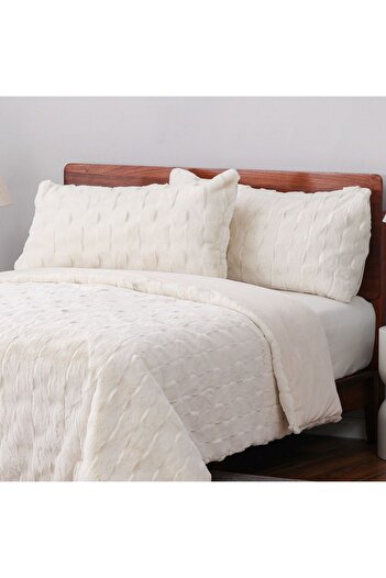 Orange Bed & Bath Tile Winter | Double Fur Winter Comforter Set 6 Pieces