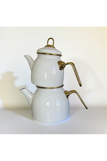 ALTIN MUTFAK Medium Size Enamel Teapot Set