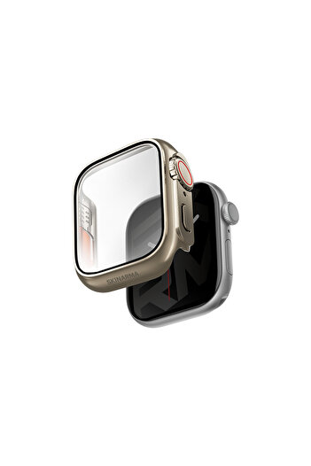 Skinarma Watch 10 46mm Compatible Gado Pro Digital Crown Protected Case and Screen Protector Titanium