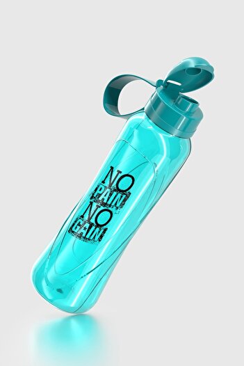 Renga Sky Patterned 630 ml Water Bottle with Removable Carrying Strap 912062 Turquoise