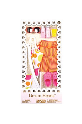 Lotus Dream Hearts Swimming Outfit Set For Fashion Dolls