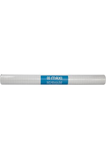 MAXİ Clear Self Adhesive Sticky Book Cover Plastic Film Roll 3mx45cm, Clear, Ideal for Books, School