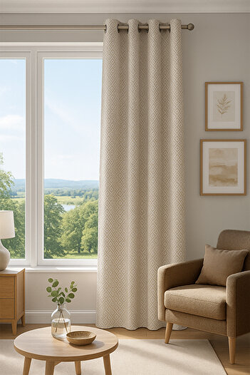 Premier Home Κρέμα κουρτίνας με δαχτυλίδια Lenzo 140x280