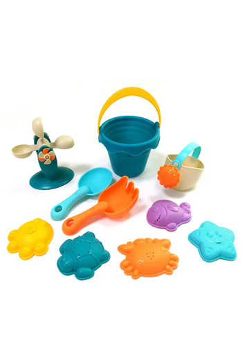 huanger - Baby Beach Sand Play Set W/Bucket, Shovel & Molds