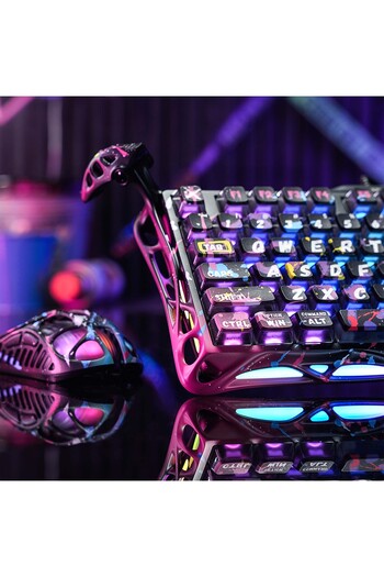 Gravastar Mercury V75 Pro Hall Effect Manyetik Switch Rapid Trig. 8KHz RGB Kablolu Gaming Klavye Neon Graffi.