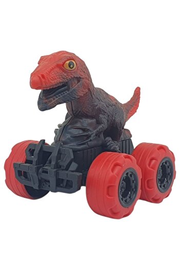 Birlik Oyuncak Friction Powered Dinosaur Cars 12 cm - H-20 - T-Rex - Red