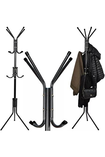 Ruhhy Cuier, Ruhhy, 170 cm inaltime, Cu 12 carlige, Negru