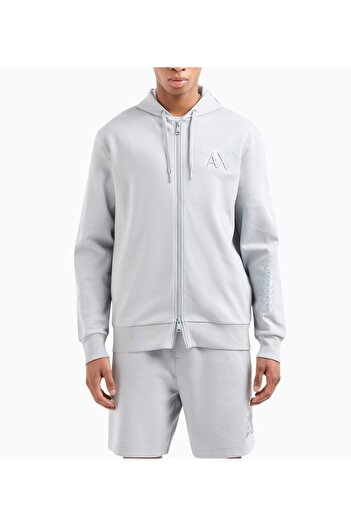 Armani Exchange Erkek Gri Sweatshirt Fermuarlı 3DZMAEZJMAZ_1947