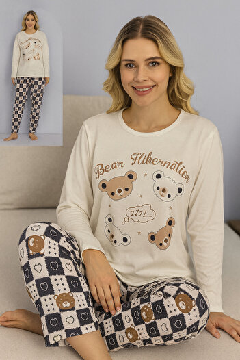 Rüyam Women's Long Sleeve Pajama Set Patterned