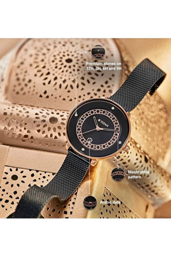 Titan Women's Analog Black Dial Watch - 2651KM06