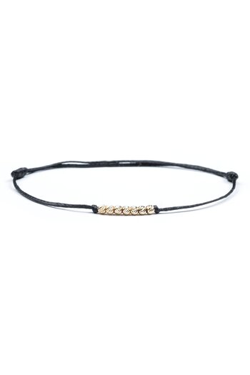 Velar Bracelets 14K Gold Ball String Bracelet (Adjustable)