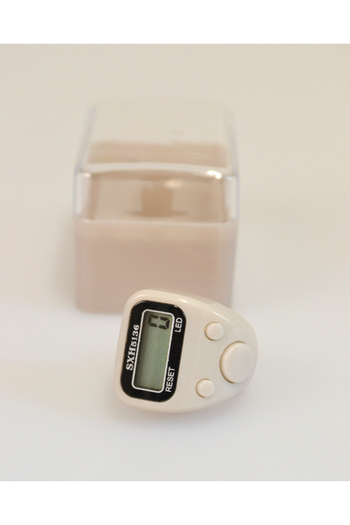 Bilenler Mini Lighted Zikirmatik with Special Box – Stylish Design, Resettable, Portable Tasbih Counter Cream