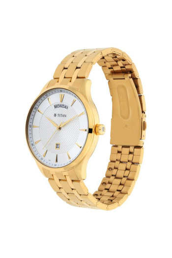 Titan Men's Analog White Dial Watch - 90127YM01