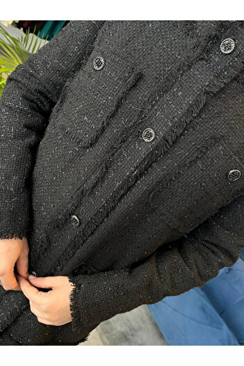 Zühre Women's Tweed Pocket Detailed Jacket 0151