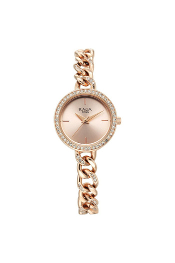Titan Women's Analog Rose Gold Dial Watch - 95288WM01