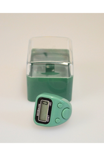 Bilenler Mini Lighted Zikirmatik with Special Box – Stylish Design, Resettable, Portable Prayer Bead Counter Green
