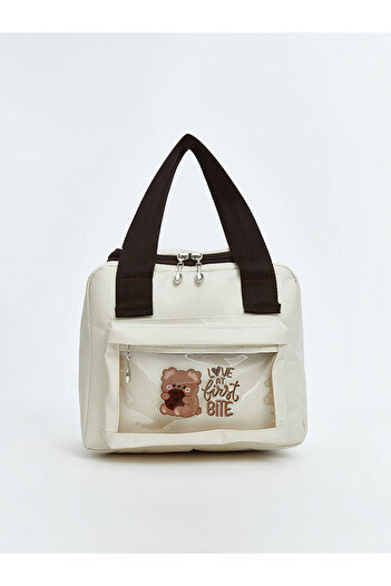 LC Waikiki Women's Thermal Bag with Transparent Pocket Detail and Zipper