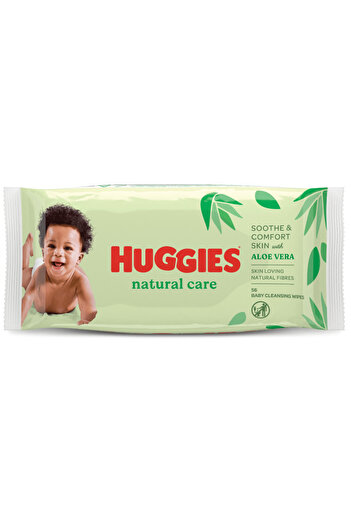 Huggies Wipes Natural Care + Aloe, 56's
