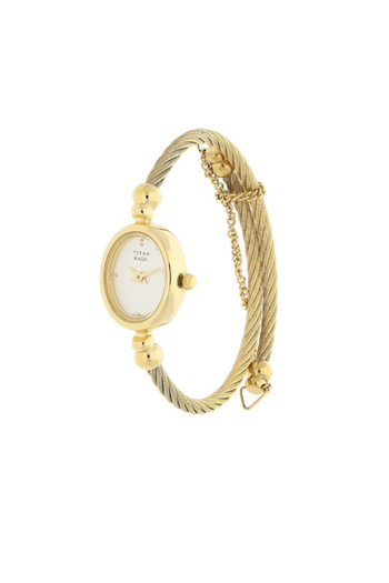 Titan Women's Analog White Dial Watch - 197YM04