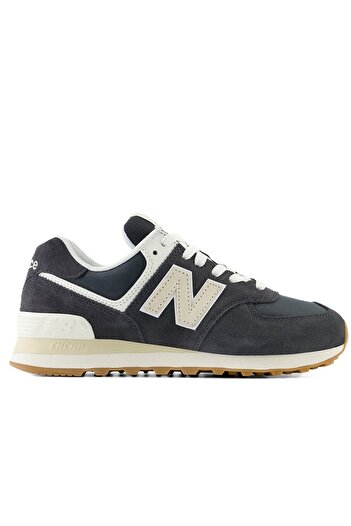 New Balance 574 Unisex Leather Sneaker Daily Genuine Leather Sports Shoes Anthracite