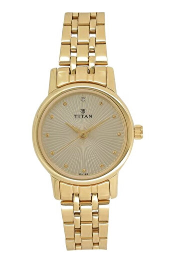Titan Women's Analog Champagne Dial Watch - 2593YM01